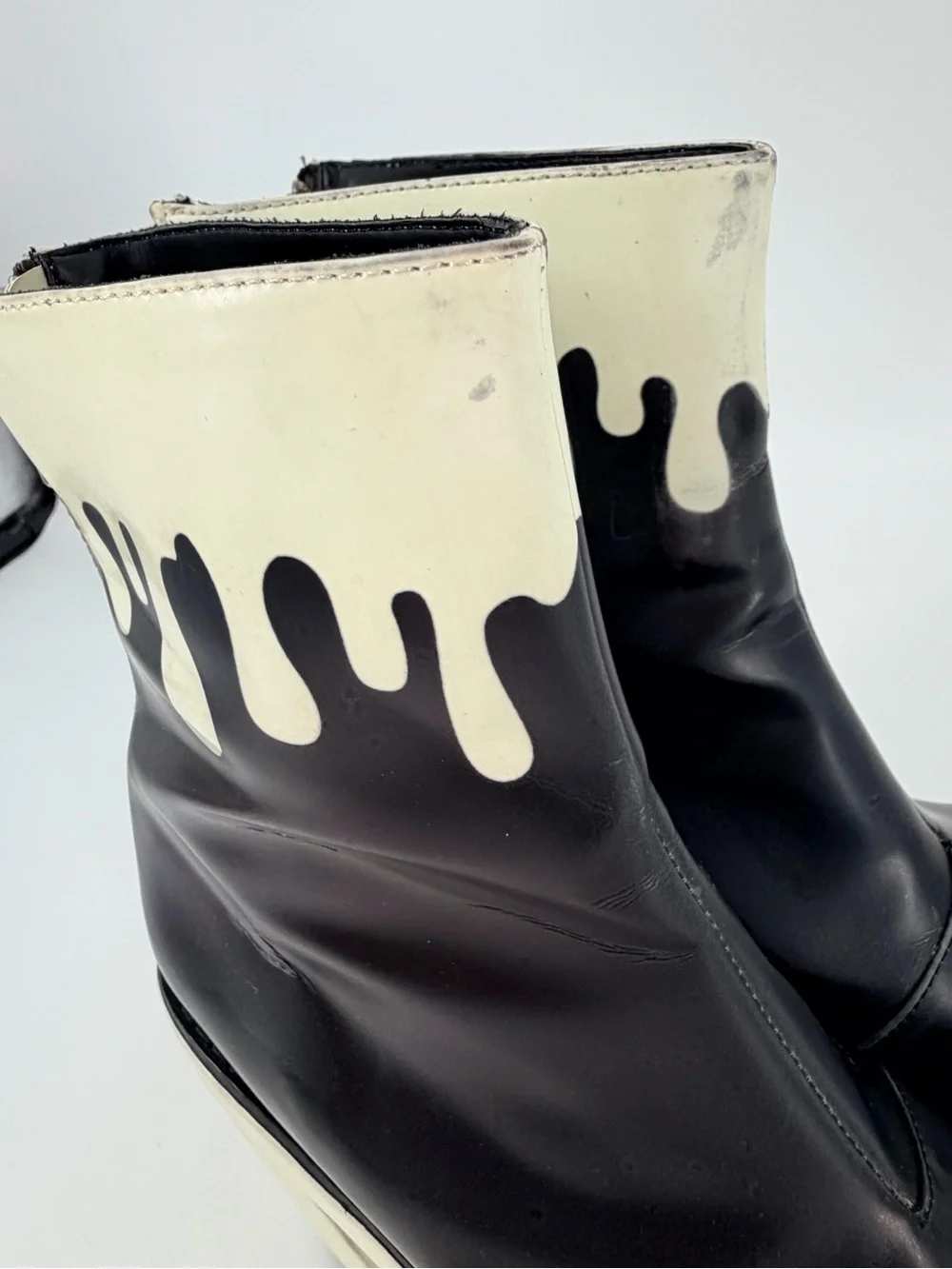 Current Mood Glow In The Dark Chunky Platform Rave Heels Lava Boots 7 FLAWS